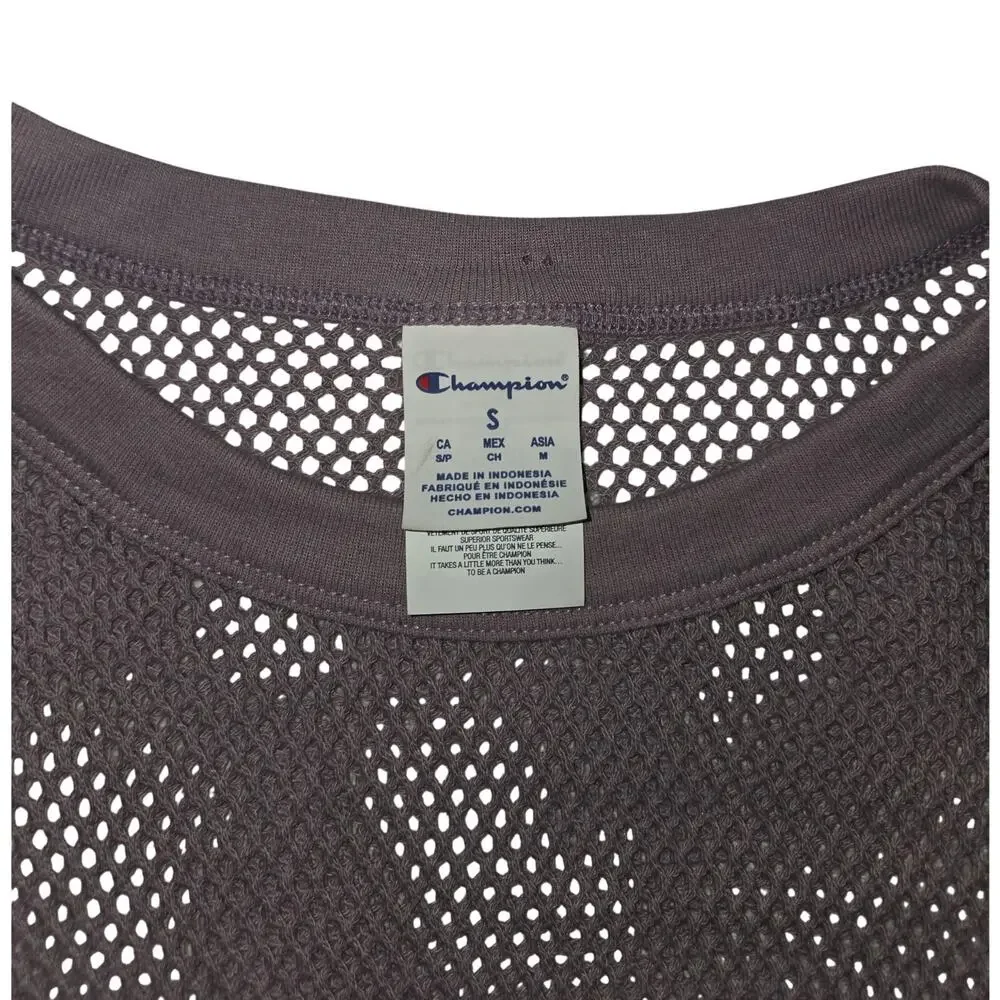 Champion Frosted Plum Women's Mesh Shirt Small Coachella Fest Outfit - Pre Owned - Picture 3 of 4